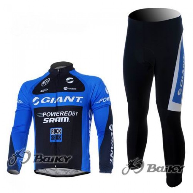Giant Sram Pro Team Radbekleidung Satz Fahrradtrikot Langarm und Lang Radhose Schwarz Blau ZUCW895 Giant Sram Pro Team Radbekleidung Satz Fahrradtrikot Langarm und Lang Radhose Schwarz Blau ZUCW895
