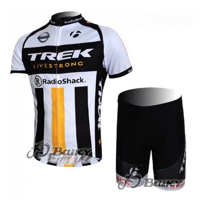 RadioShack Trek Nissan Livestrong Radbekleidung Radtrikot Kurzarm und Fahrradhosen Kurz Weiß Schwarz Gelb DLCE414 RadioShack Trek Nissan Livestrong Radbekleidung Radtrikot Kurzarm und Fahrradhosen Kurz Weiß Schwarz Gelb DLCE414