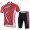 2014 Fox Bike Team Radbekleidung Radtrikot Kurzarm und Fahrradhosen Kurz Rot ETIM648