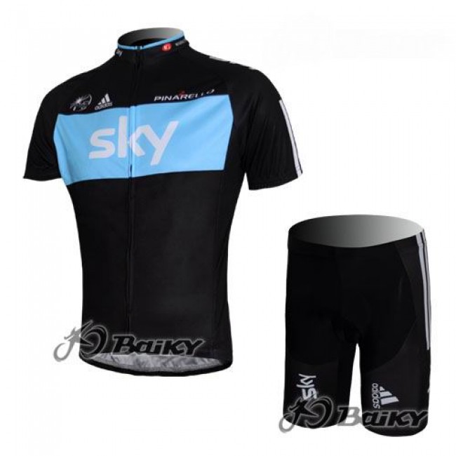 SKY Pro Team Radbekleidung Radtrikot Kurzarm und Fahrradhosen Kurz Schwarz Blau XPZN516 SKY Pro Team Radbekleidung Radtrikot Kurzarm und Fahrradhosen Kurz Schwarz Blau XPZN516