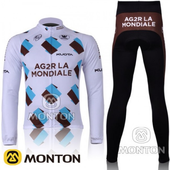 Ag2r La Mondiale Fahrradtrikot Langarm Lang Radhose knicker Kits CBNN727 Ag2r La Mondiale Fahrradtrikot Langarm Lang Radhose knicker Kits CBNN727