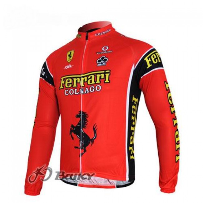 Ferrari Colnago Pro Team Fahrradtrikot Langarm Rot NYVB608 Ferrari Colnago Pro Team Fahrradtrikot Langarm Rot NYVB608