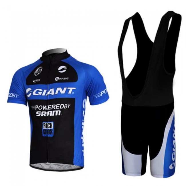 Giant Sram Pro Team Radtrikot Kurzarm Kurz Trägerhose Kits Schwarz Blau AFVM723 Giant Sram Pro Team Radtrikot Kurzarm Kurz Trägerhose Kits Schwarz Blau AFVM723