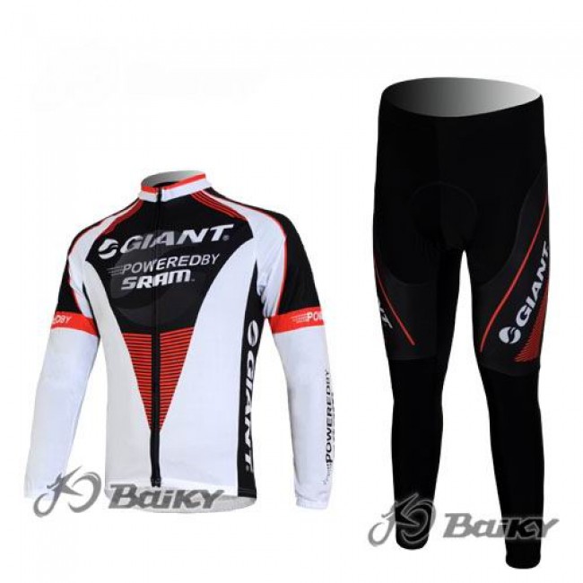 Giant Sram Pro Team Fahrradbekleidung Radtrikot Satz Langarm und Lange Fahrradhose Weiß Schwarz Rot UYDD410 Giant Sram Pro Team Fahrradbekleidung Radtrikot Satz Langarm und Lange Fahrradhose Weiß Schwarz Rot UYDD410
