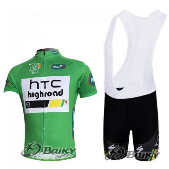HTC-Highroad Pro Team Radtrikot Kurzarm Kurz Trägerhose Kits Grün SSMH231 HTC-Highroad Pro Team Radtrikot Kurzarm Kurz Trägerhose Kits Grün SSMH231