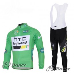 HTC-Highroad Pro Team Fahrradbekleidung Radtrikot Satz Langarm und Lange Trägerhose Grün Weiß UHXS987 HTC-Highroad Pro Team Fahrradbekleidung Radtrikot Satz Langarm und Lange Trägerhose Grün Weiß UHXS987