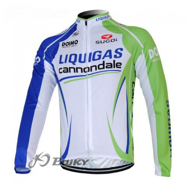 Liquigas Cannondale Pro Team Fahrradtrikot Langarm Grün Weiß QVSR704 Liquigas Cannondale Pro Team Fahrradtrikot Langarm Grün Weiß QVSR704