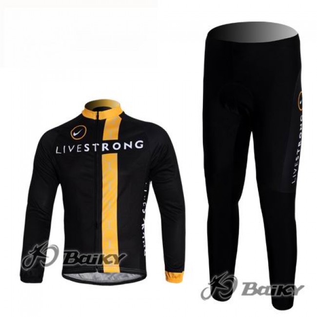 Livestrong Fahrradbekleidung Radtrikot Satz Langarm und Lange Fahrradhose Schwarz Gelb LZYG539 Livestrong Fahrradbekleidung Radtrikot Satz Langarm und Lange Fahrradhose Schwarz Gelb LZYG539