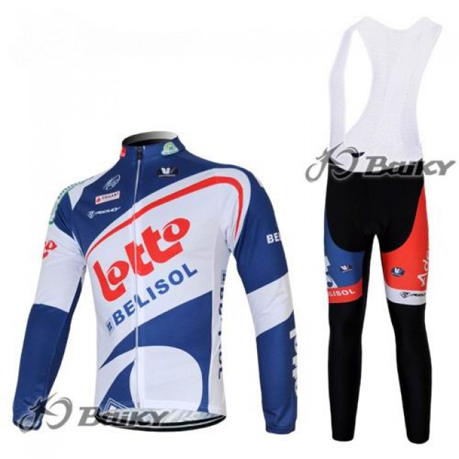 Lotto Belisol Fahrradbekleidung Radtrikot Satz Langarm und Lange Trägerhose Weiß Blau NPUT910 Lotto Belisol Fahrradbekleidung Radtrikot Satz Langarm und Lange Trägerhose Weiß Blau NPUT910