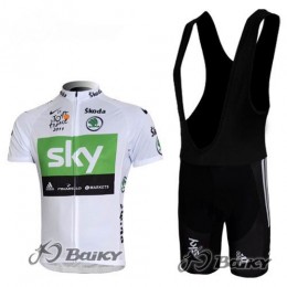 SKY Pro Team Fahrradbekleidung Satz Fahrradtrikot Kurzarm Trikot und Kurz Trägerhose Weiß Grün DRQD553 SKY Pro Team Fahrradbekleidung Satz Fahrradtrikot Kurzarm Trikot und Kurz Trägerhose Weiß Grün DRQD553