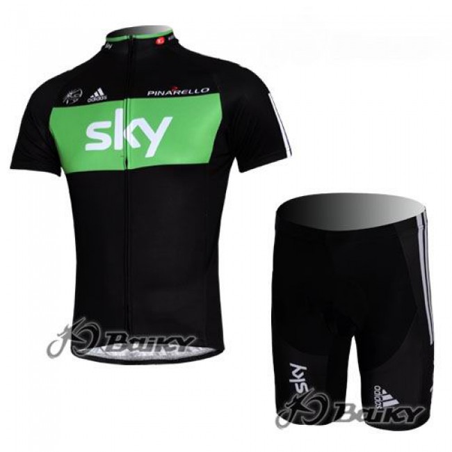 SKY Pro Team Radbekleidung Radtrikot Kurzarm und Fahrradhosen Kurz Schwarz Grün XOBM744 SKY Pro Team Radbekleidung Radtrikot Kurzarm und Fahrradhosen Kurz Schwarz Grün XOBM744