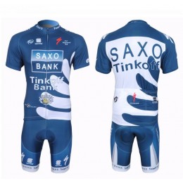 2013 Saxo Bank Tinkoff USA Champion Radtrikot Kurzarm Blau Weiß Rot CIID988