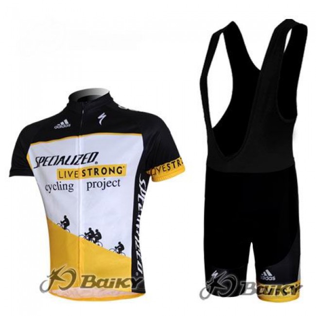 Specialized Livestrong Fahrradbekleidung Satz Fahrradtrikot Kurzarm Trikot und Kurz Trägerhose Weiß Gelb IGDY251 Specialized Livestrong Fahrradbekleidung Satz Fahrradtrikot Kurzarm Trikot und Kurz Trägerhose Weiß Gelb IGDY251
