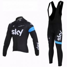 2013 Team Sky Fahrradbekleidung Radtrikot Satz Langarm und Lange Trägerhose Schwarz Blau MQZS488 2013 Team Sky Fahrradbekleidung Radtrikot Satz Langarm und Lange Trägerhose Schwarz Blau MQZS488