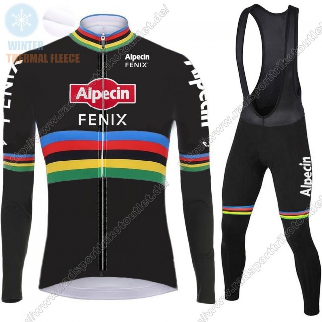 Profiteams Winter 2021 Alpecin Fenix World Champion Schwarz Radsport Fahrradbekleidung Trikot Langarm+Lang Trägerhose WZBCW Profiteams Winter 2021 Alpecin Fenix World Champion Schwarz Radsport Fahrradbekleidung Trikot Langarm+Lang Trägerhose WZBCW