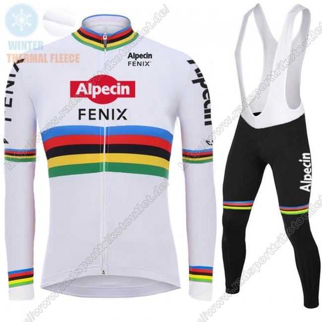 Profiteams Winter 2021 Alpecin Fenix World Champion Weiß Radsport Fahrradbekleidung Trikot Langarm+Lang Trägerhose OXHNU Profiteams Winter 2021 Alpecin Fenix World Champion Weiß Radsport Fahrradbekleidung Trikot Langarm+Lang Trägerhose OXHNU