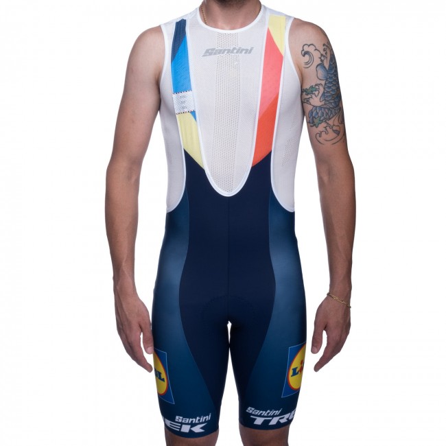 Bekleidung Herren Santini Lidl Trek 2024 tragerhose Bekleidung Herren Santini Lidl Trek 2024 tragerhose