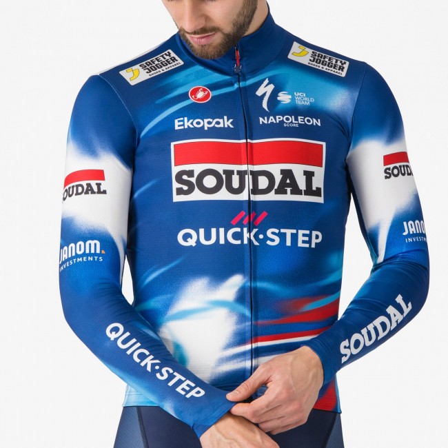 Bekleidung Herren Castelli Soudal Quick-Step 2025 Pro Thermal Mid langarm trikot Bekleidung Herren Castelli Soudal Quick-Step 2025 Pro Thermal Mid langarm trikot