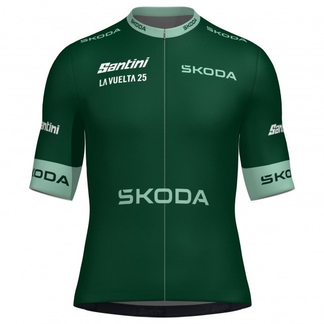 Bekleidung Herren Santini Vuelta Espana 2025 grun trikot Bekleidung Herren Santini Vuelta Espana 2025 grun trikot