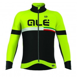 2016 ALE TIRRENO Radtrikot Langarm-Schwarz GELB FLUO CQHP353 2016 ALE TIRRENO Radtrikot Langarm-Schwarz GELB FLUO CQHP353