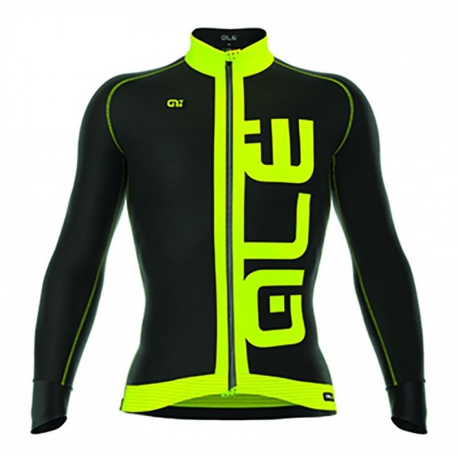 2016 ALE ARCOBALENO Radtrikot Langarm-Schwarz GELB FLUO DWIV517 2016 ALE ARCOBALENO Radtrikot Langarm-Schwarz GELB FLUO DWIV517