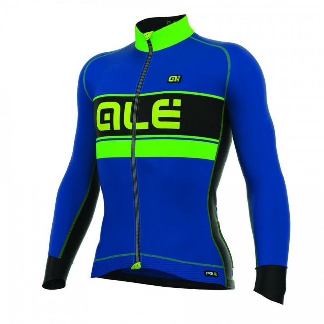 2016 ALE BERING Radtrikot Langarm-BLAU Grün FLUO KMBD640 2016 ALE BERING Radtrikot Langarm-BLAU Grün FLUO KMBD640