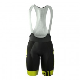 2016 Ale Graphics PRR Arcobaleno schwarz gelbs Fluo Fahrradbekleidung Kurz Trägerhose MACR228