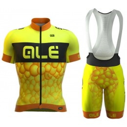 2016 Ale Graphics PRR New Bubbles gelbs Fluo Fahrradbekleidung Satz Fahrradtrikot Kurzarm Trikot und Kurz Trägerhose MKSH807 2016 Ale Graphics PRR New Bubbles gelbs Fluo Fahrradbekleidung Satz Fahrradtrikot Kurzarm Trikot und Kurz Trägerhose MKSH807