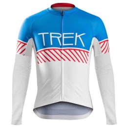 2016 Bontrager Trek Specter Cru Weiß-Blau Radtrikot Langarm MKTW219 2016 Bontrager Trek Specter Cru Weiß-Blau Radtrikot Langarm MKTW219