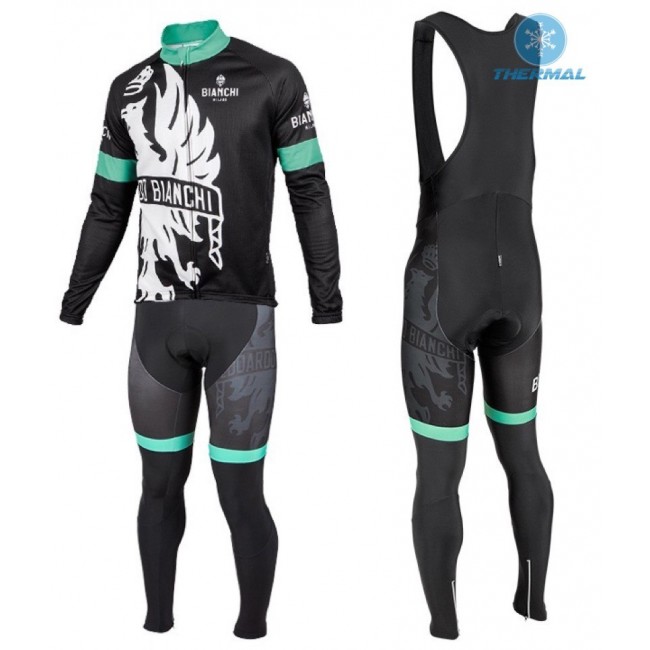 2016 Bianchi Milano Sorisole Schwarz-Grün thermisch Fahrradbekleidung Satz Radtrikot Langarm+Lang Trägerhose PAVN847 2016 Bianchi Milano Sorisole Schwarz-Grün thermisch Fahrradbekleidung Satz Radtrikot Langarm+Lang Trägerhose PAVN847