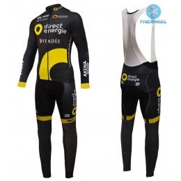 2016 Direct Energie Team Schwarz thermisch Fahrradbekleidung Satz Radtrikot Langarm+Lang Trägerhose XAJF395 2016 Direct Energie Team Schwarz thermisch Fahrradbekleidung Satz Radtrikot Langarm+Lang Trägerhose XAJF395