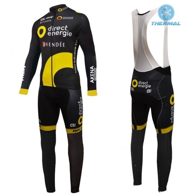 2016 Direct Energie Team Schwarz thermisch Fahrradbekleidung Satz Radtrikot Langarm+Lang Trägerhose XAJF395 2016 Direct Energie Team Schwarz thermisch Fahrradbekleidung Satz Radtrikot Langarm+Lang Trägerhose XAJF395