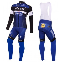 2016 Etixx-Quick Step Blau Fahrradbekleidung Satz Radtrikot Langarm+Lang Trägerhose KSCM687 2016 Etixx-Quick Step Blau Fahrradbekleidung Satz Radtrikot Langarm+Lang Trägerhose KSCM687