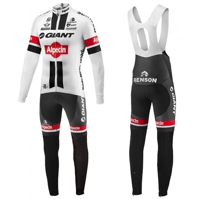 2016 Giant Alpecin TDF Ausgabe Weiß Fahrradbekleidung Satz Radtrikot Langarm+Lang Trägerhose BTCT404 2016 Giant Alpecin TDF Ausgabe Weiß Fahrradbekleidung Satz Radtrikot Langarm+Lang Trägerhose BTCT404