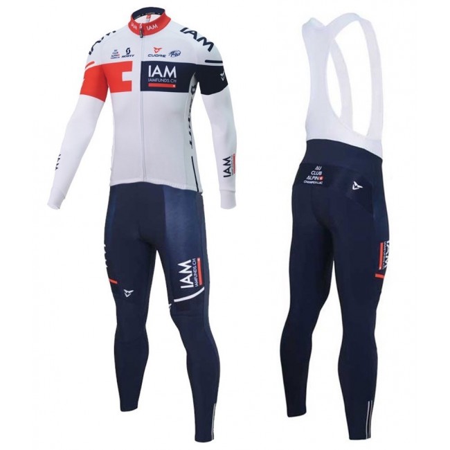 2016 Team IAM Weiß Fahrradbekleidung Satz Radtrikot Langarm+Lang Trägerhose DNCP152 2016 Team IAM Weiß Fahrradbekleidung Satz Radtrikot Langarm+Lang Trägerhose DNCP152
