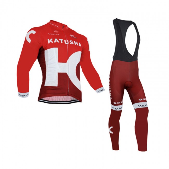 2016 Katusha Fahrradbekleidung Radtrikot Satz Langarm und Lange Trägerhose ETTG404 2016 Katusha Fahrradbekleidung Radtrikot Satz Langarm und Lange Trägerhose ETTG404
