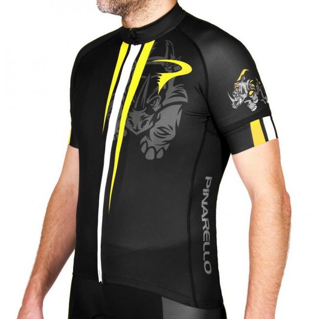 2016 Pinarello Rhino Radtrikot Kurzarm schwarz jaune YDCP883 2016 Pinarello Rhino Radtrikot Kurzarm schwarz jaune YDCP883
