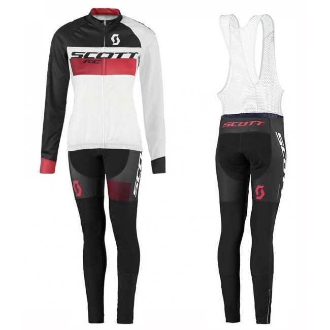 2016 Scott RC Weiß-Schwarz-Rot Damen Fahrradbekleidung Satz Radtrikot Langarm+Lang Trägerhose BXOE856 2016 Scott RC Weiß-Schwarz-Rot Damen Fahrradbekleidung Satz Radtrikot Langarm+Lang Trägerhose BXOE856