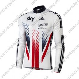 2016 Team SKY British Winter Fahrradtrikot Langarm Weiß Rot Blau NITH906 2016 Team SKY British Winter Fahrradtrikot Langarm Weiß Rot Blau NITH906