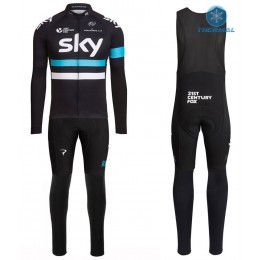 2016 Team Sky Pro Schwarz thermisch Fahrradbekleidung Satz Radtrikot Langarm+Lang Trägerhose TLDB494 2016 Team Sky Pro Schwarz thermisch Fahrradbekleidung Satz Radtrikot Langarm+Lang Trägerhose TLDB494