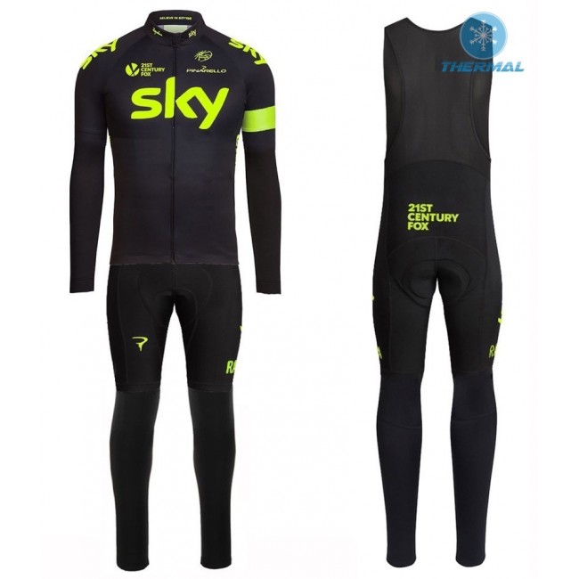2016 Sky Team Fluo Ausgabe thermisch Fahrradbekleidung Satz Radtrikot Langarm+Lang Trägerhose ZEBO135 2016 Sky Team Fluo Ausgabe thermisch Fahrradbekleidung Satz Radtrikot Langarm+Lang Trägerhose ZEBO135