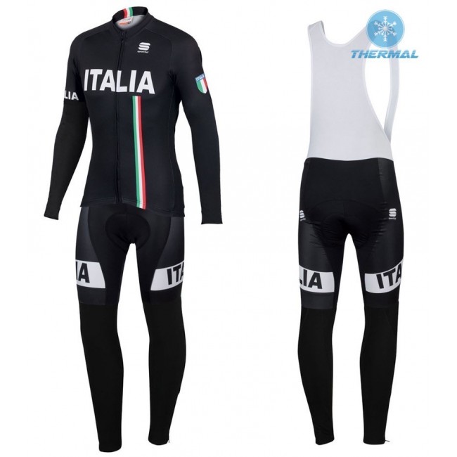 2016 Sportful Italy IT Schwarz thermisch Fahrradbekleidung Satz Radtrikot Langarm+Lang Trägerhose CLFF756 2016 Sportful Italy IT Schwarz thermisch Fahrradbekleidung Satz Radtrikot Langarm+Lang Trägerhose CLFF756