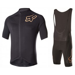 2017 Team FOX Homme Schwarz Gold Fahrradbekleidung Satz Radtrikot Kurzarm+Kurz Trägerhose 258CCMF 2017 Team FOX Homme Schwarz Gold Fahrradbekleidung Satz Radtrikot Kurzarm+Kurz Trägerhose 258CCMF