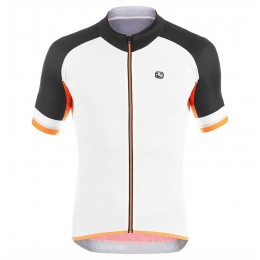 2017 Giordana Silber Line Weiß-Noir-orange Radtrikot Kurzarm 405XZFO