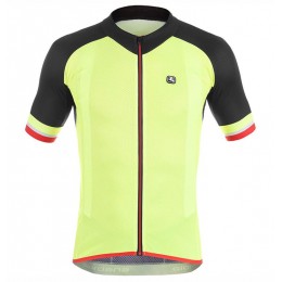 2017 Giordana Silber Line Schwarz-Gelb Radtrikot Kurzarm 877WCKK
