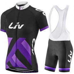 2017 Liv Damen Schwarz-lila Fahrradbekleidung Satz Radtrikot Kurzarm+Kurz Trägerhose 734WAJJ 2017 Liv Damen Schwarz-lila Fahrradbekleidung Satz Radtrikot Kurzarm+Kurz Trägerhose 734WAJJ
