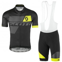 2017 Scott Schwarz Gelb Fahrradbekleidung Satz Radtrikot Kurzarm+Kurz Trägerhose 211HJGT 2017 Scott Schwarz Gelb Fahrradbekleidung Satz Radtrikot Kurzarm+Kurz Trägerhose 211HJGT