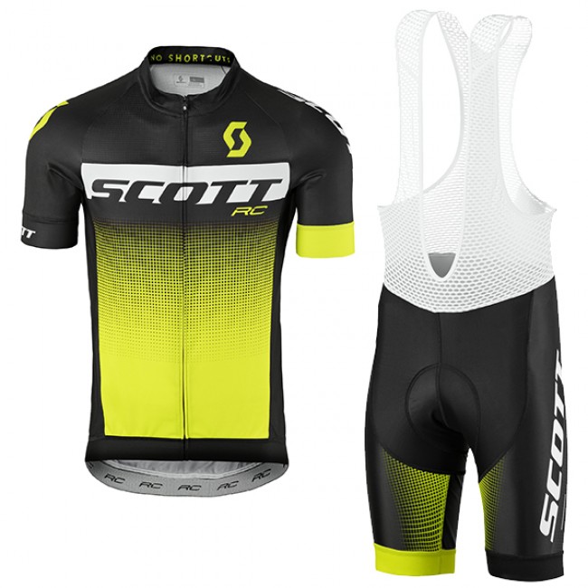 2017 Scott Rc Schwarz Weiß Gelb Fahrradbekleidung Satz Radtrikot Kurzarm+Kurz Trägerhose 752MZPD 2017 Scott Rc Schwarz Weiß Gelb Fahrradbekleidung Satz Radtrikot Kurzarm+Kurz Trägerhose 752MZPD
