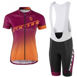 2017 Scott Damen orange violett Fahrradbekleidung Satz Radtrikot Kurzarm+Kurz Trägerhose 762AFJG 2017 Scott Damen orange violett Fahrradbekleidung Satz Radtrikot Kurzarm+Kurz Trägerhose 762AFJG