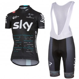 Sky Pro Damen 2017 Schwarz Fahrradbekleidung Satz Radtrikot Kurzarm+Kurz Trägerhose 830KIYC Sky Pro Damen 2017 Schwarz Fahrradbekleidung Satz Radtrikot Kurzarm+Kurz Trägerhose 830KIYC